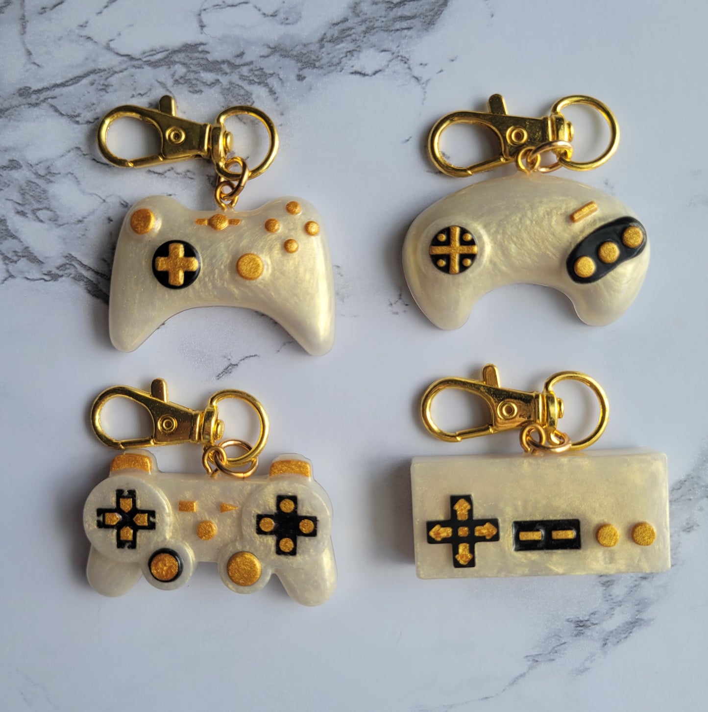 Gamer Keychain, White