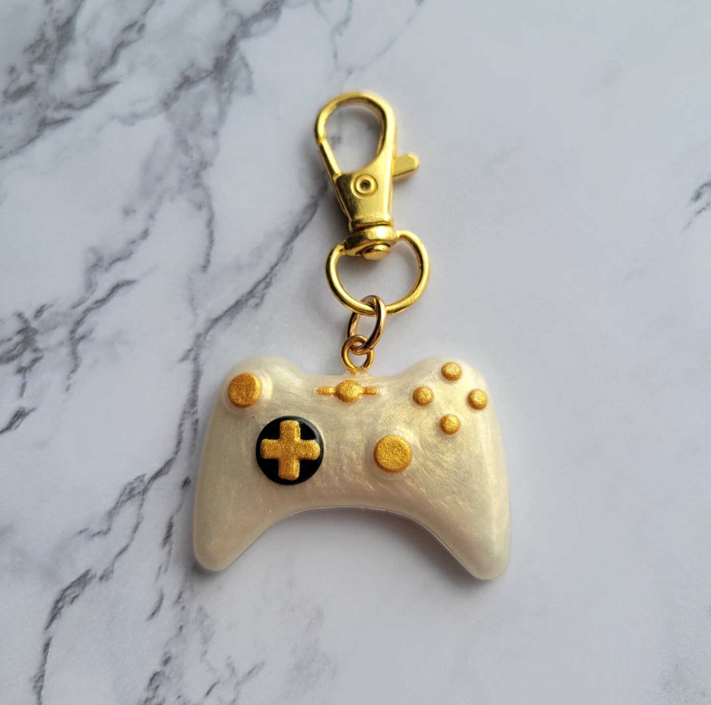 Gamer Keychain, White