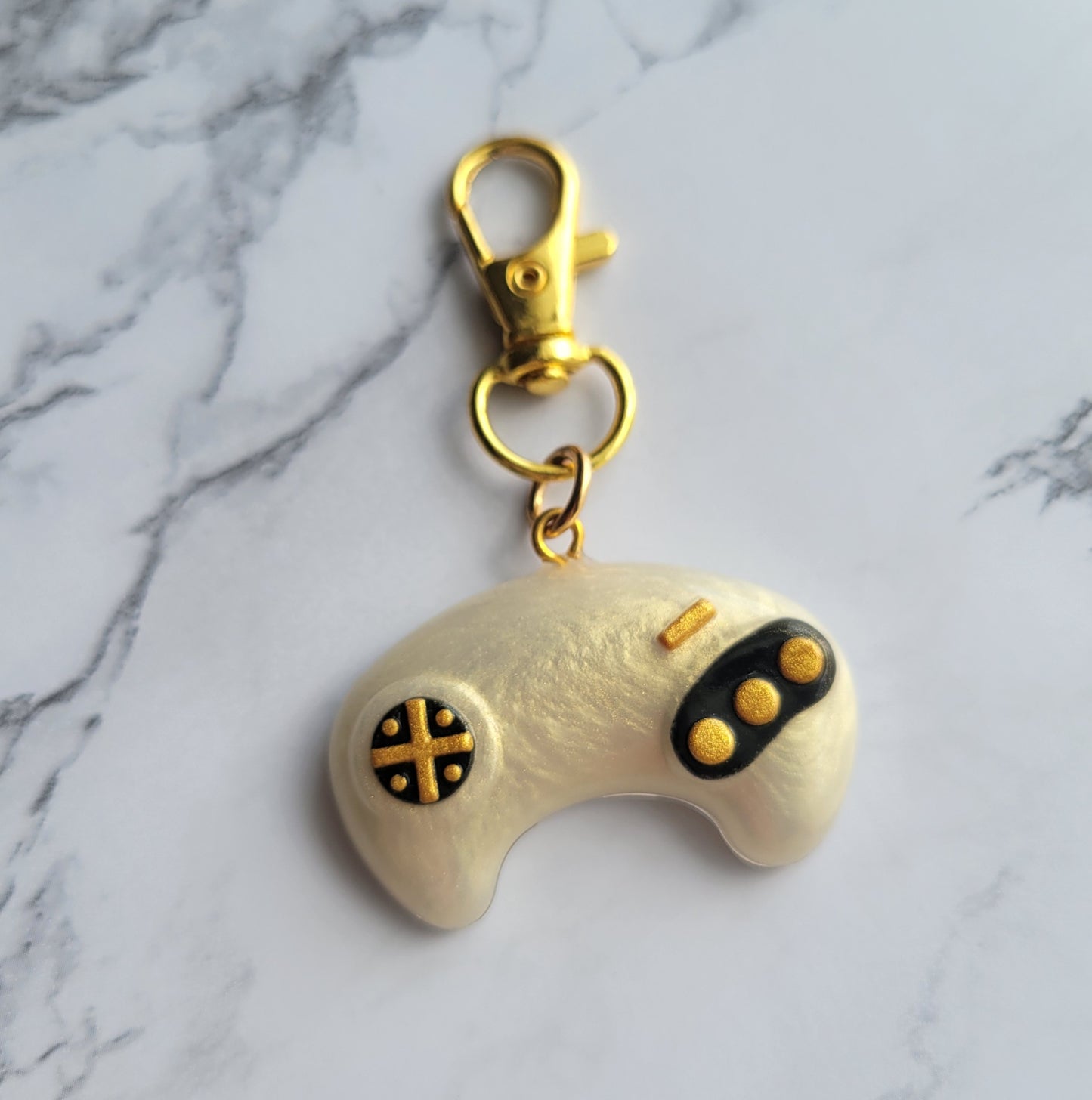 Gamer Keychain, White