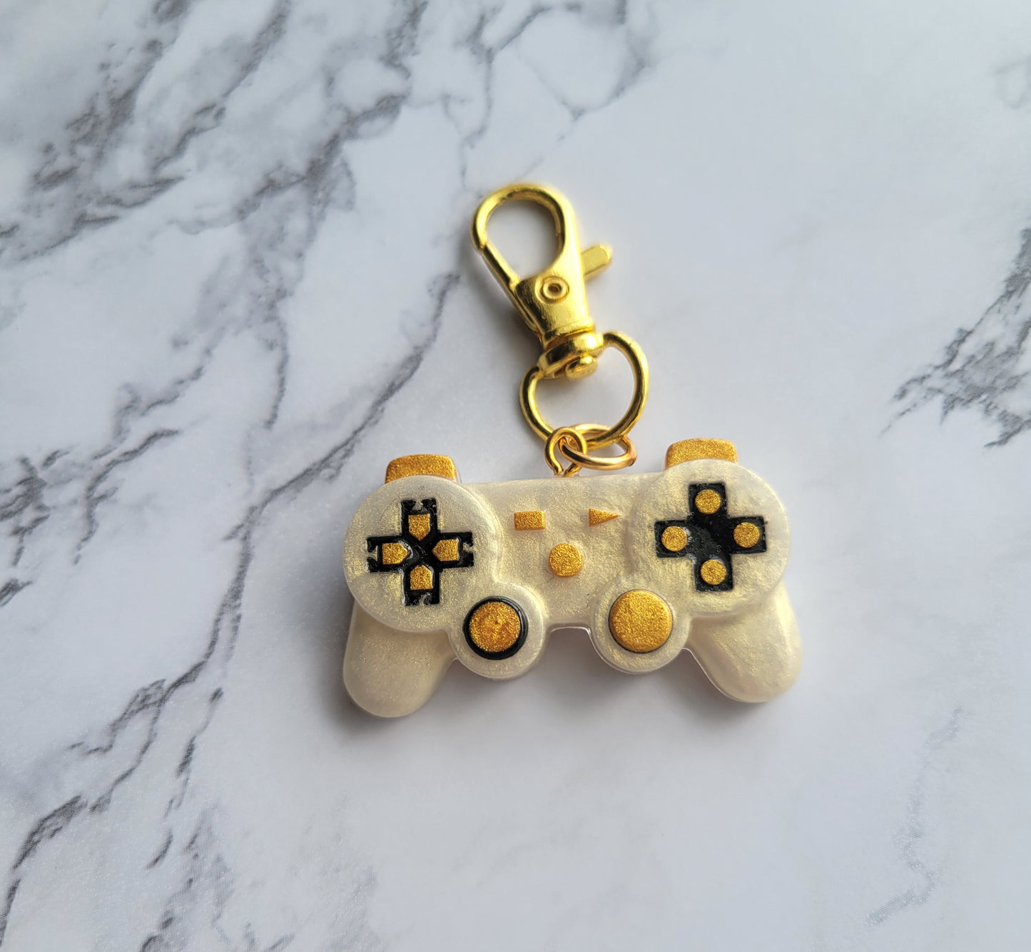 Gamer Keychain, White