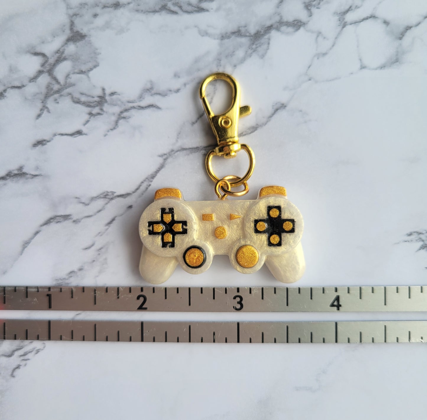 Gamer Keychain, White