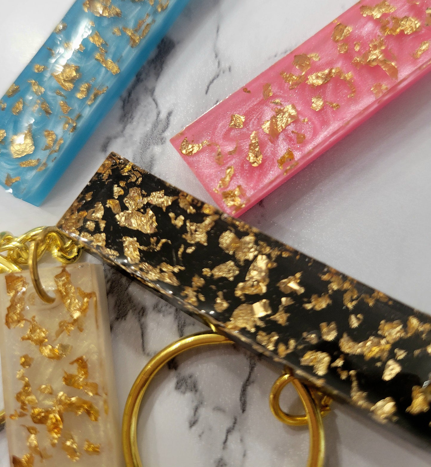 Gold Flake Keychain