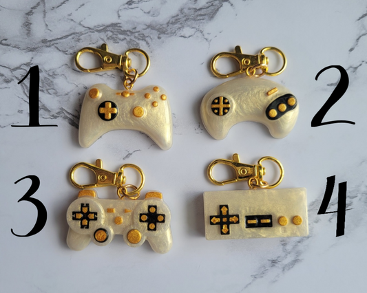 Gamer Keychain, White