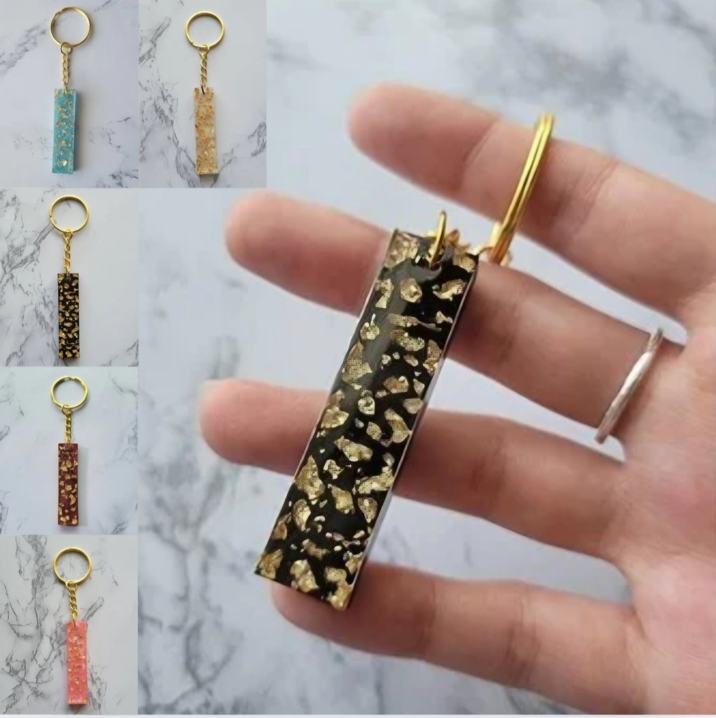 Gold Flake Keychain