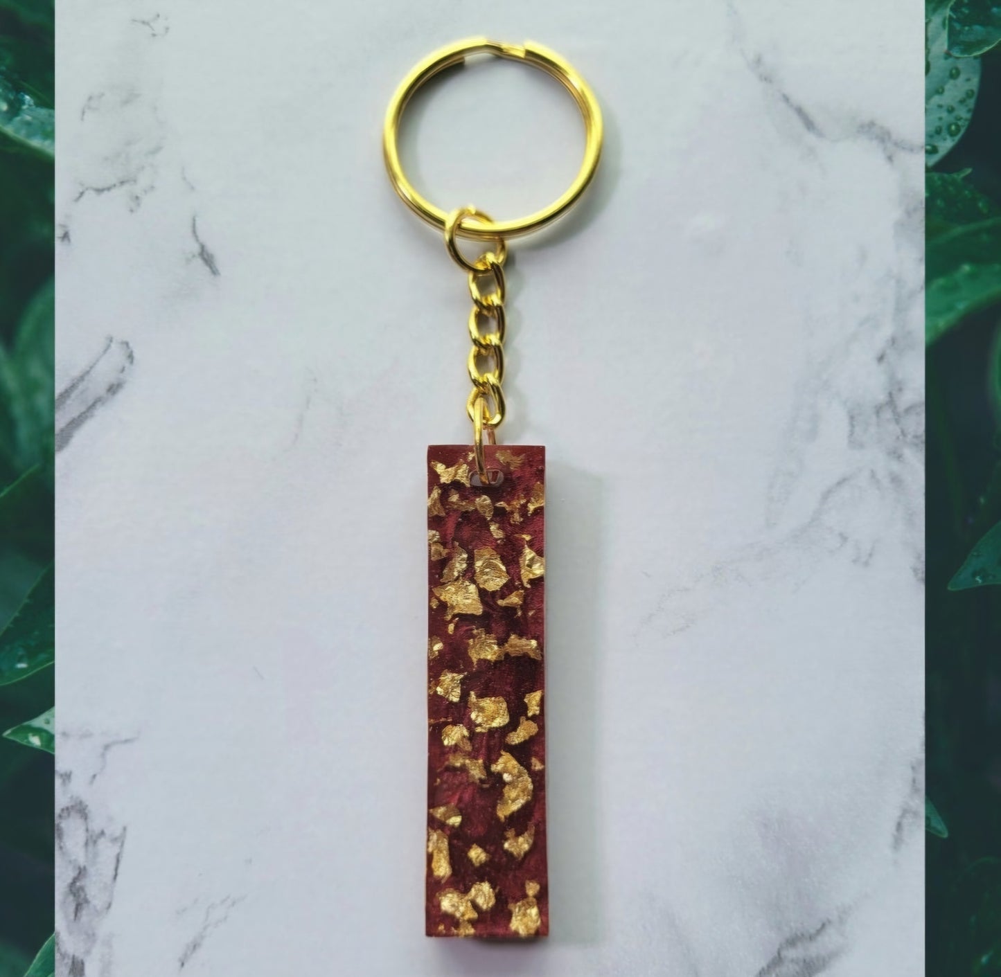 Gold Flake Keychain