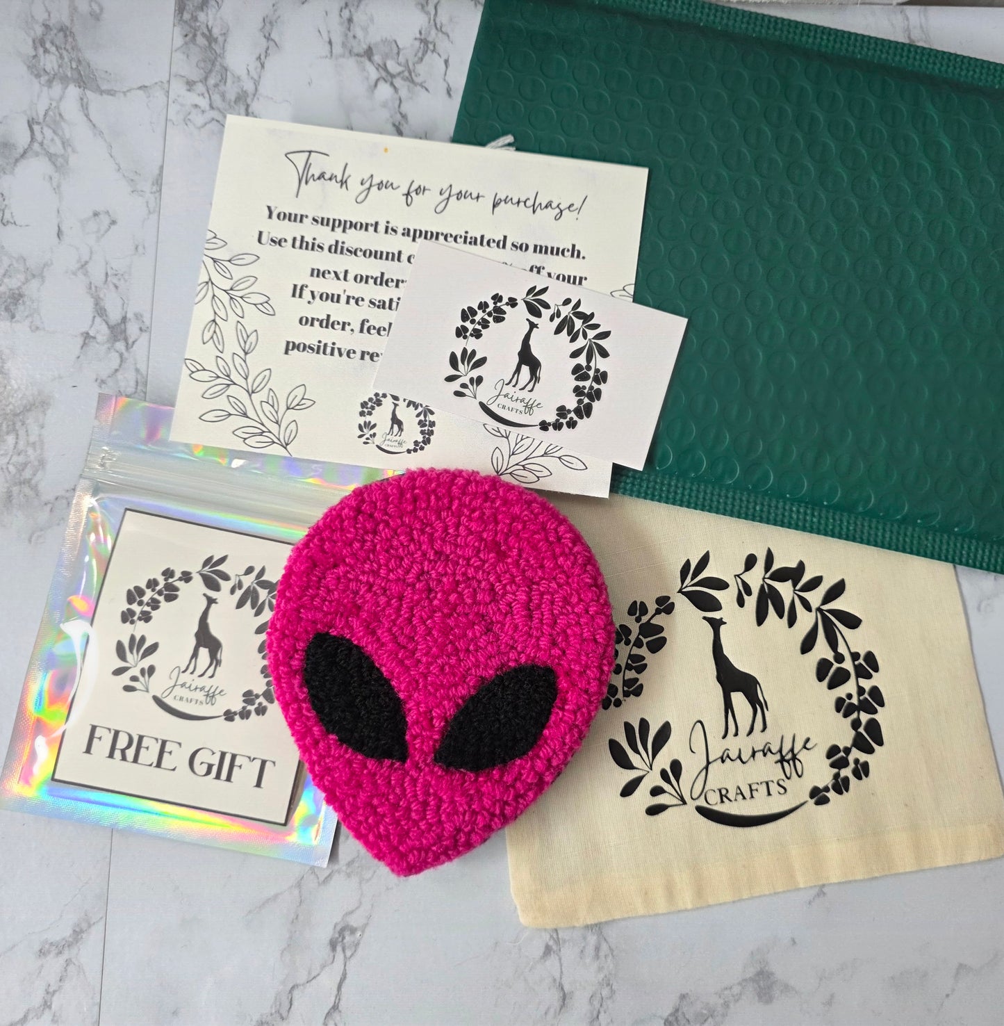 Mug Rug, Alien Face