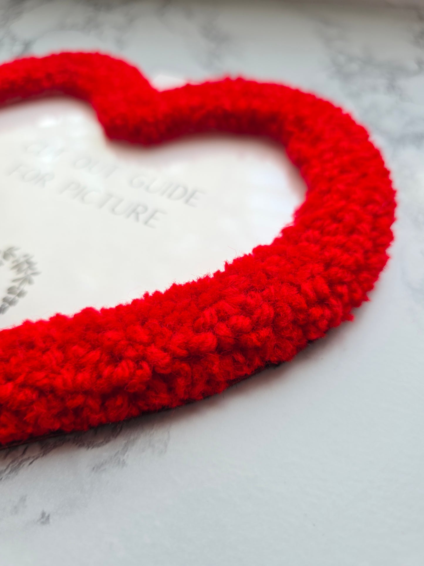 Heart Picture Frame, Punch Needle