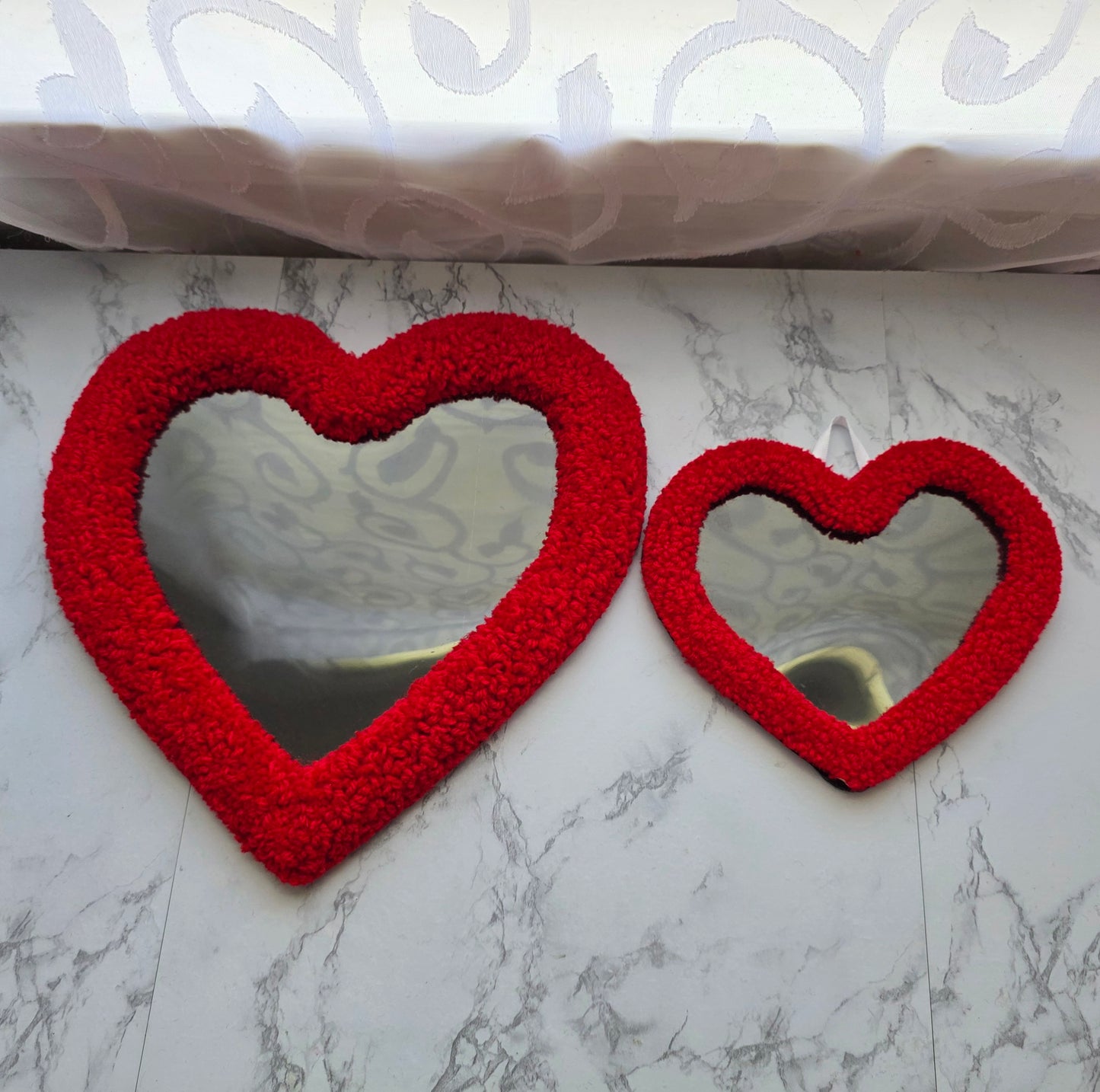 Heart Picture Frame, Punch Needle