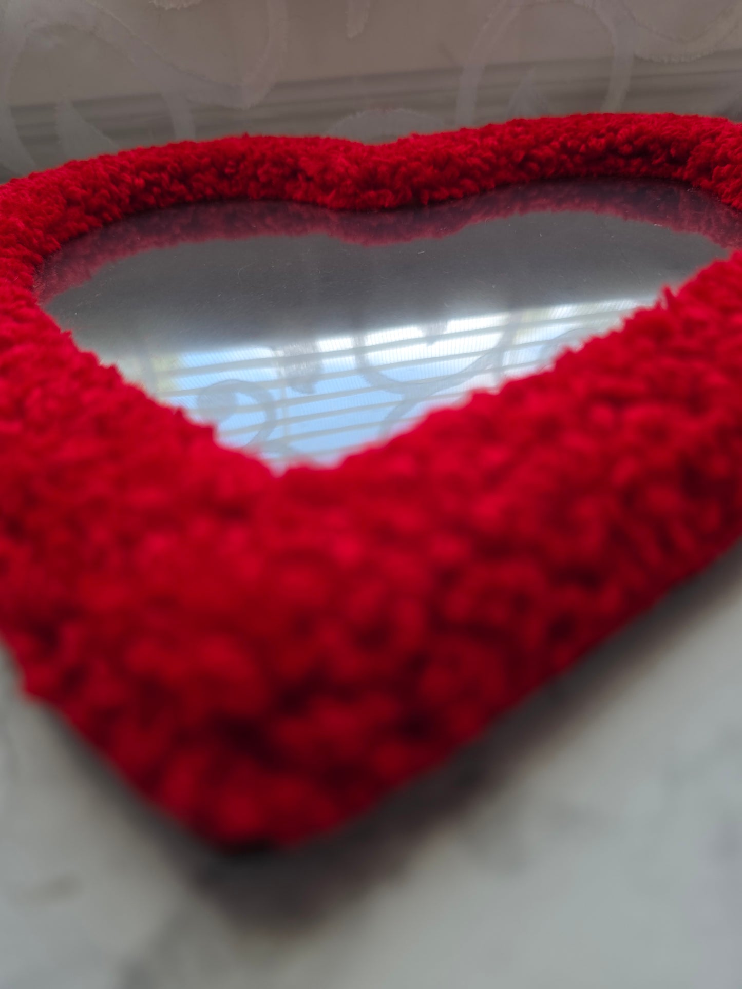 Heart Picture Frame, Punch Needle