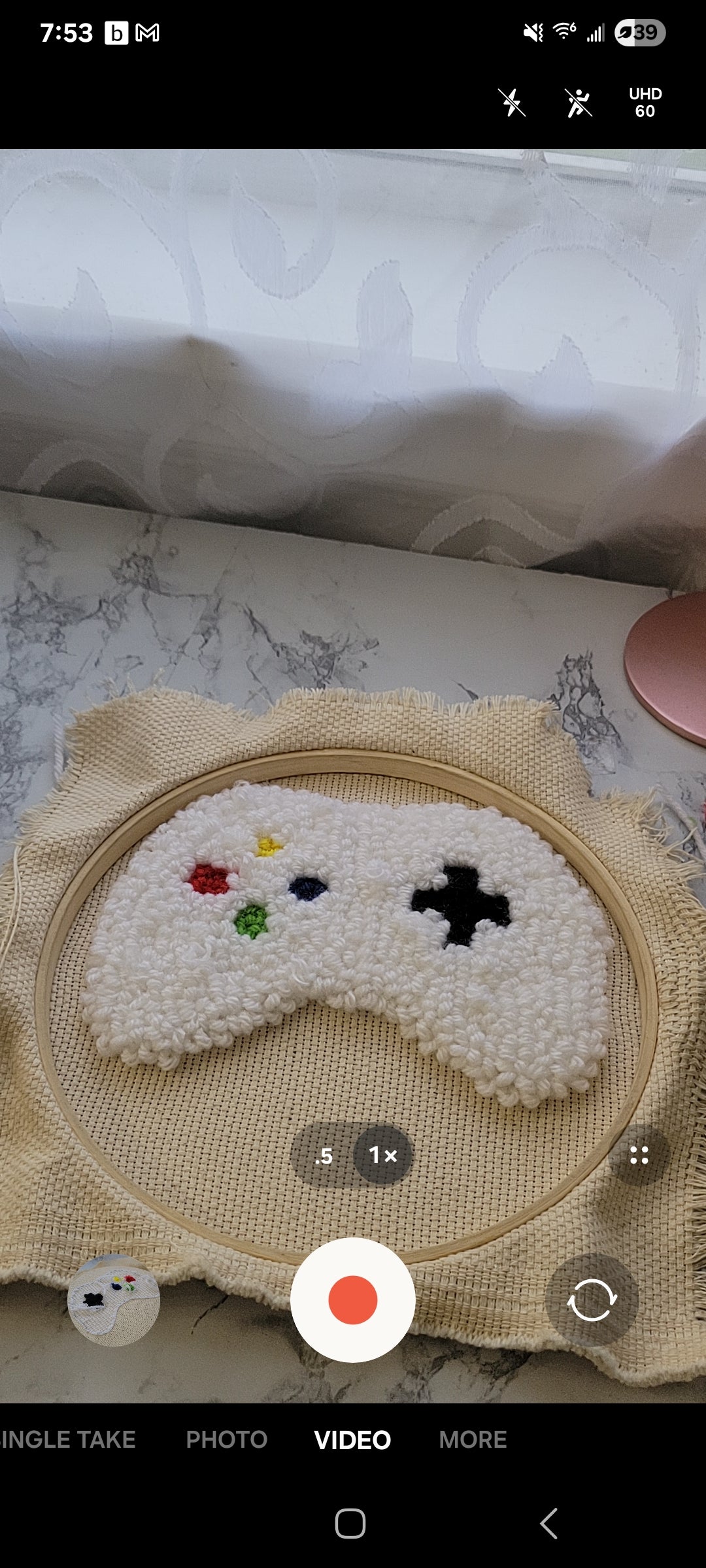 White Game Controller, MugRug