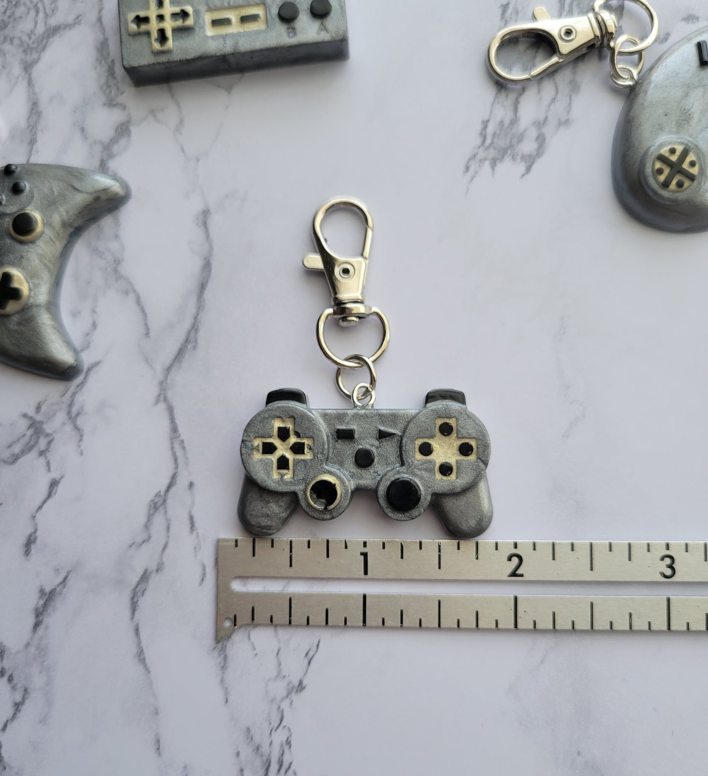 Gamer Keychain, Grey