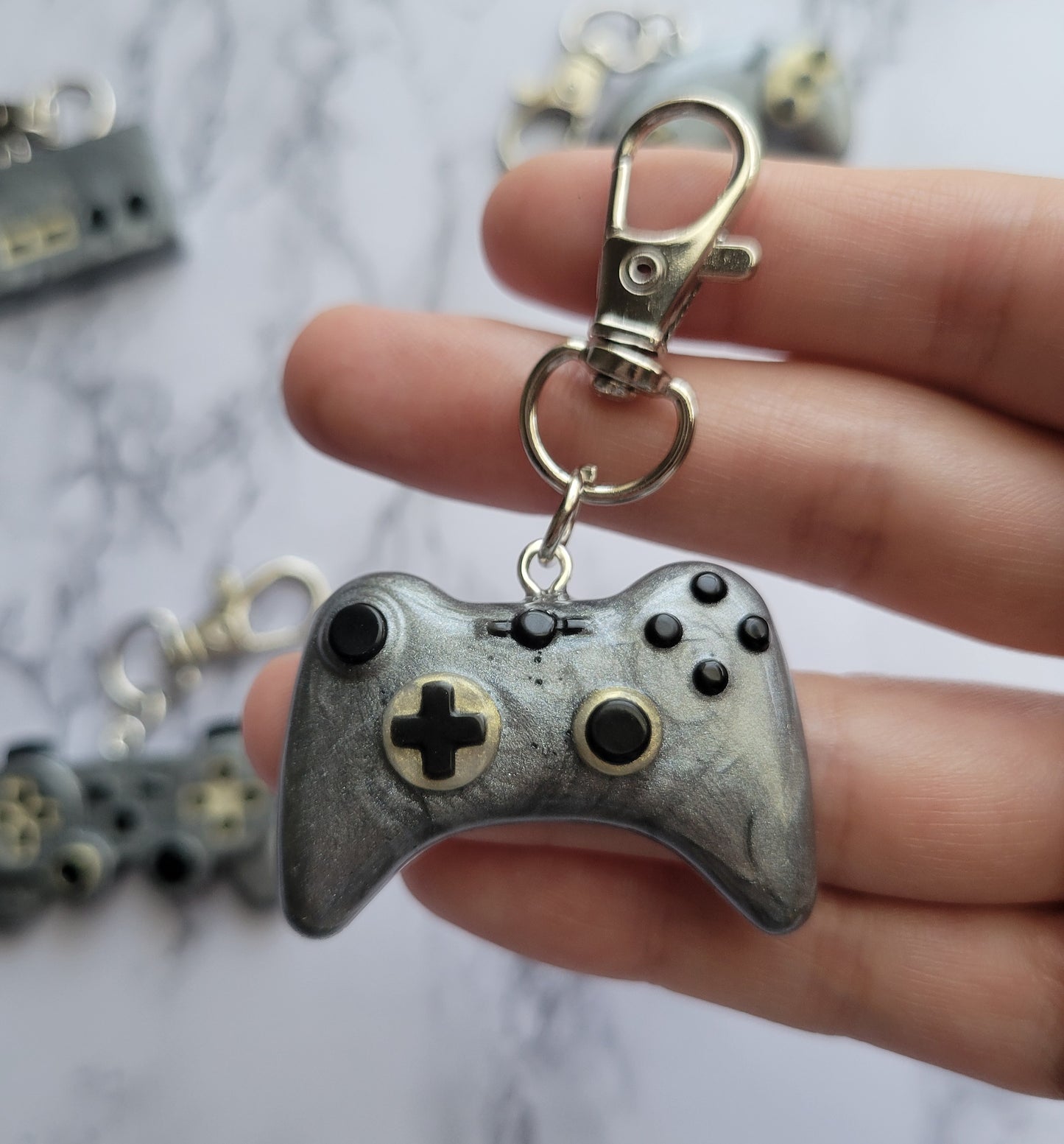 Gamer Keychain, Grey