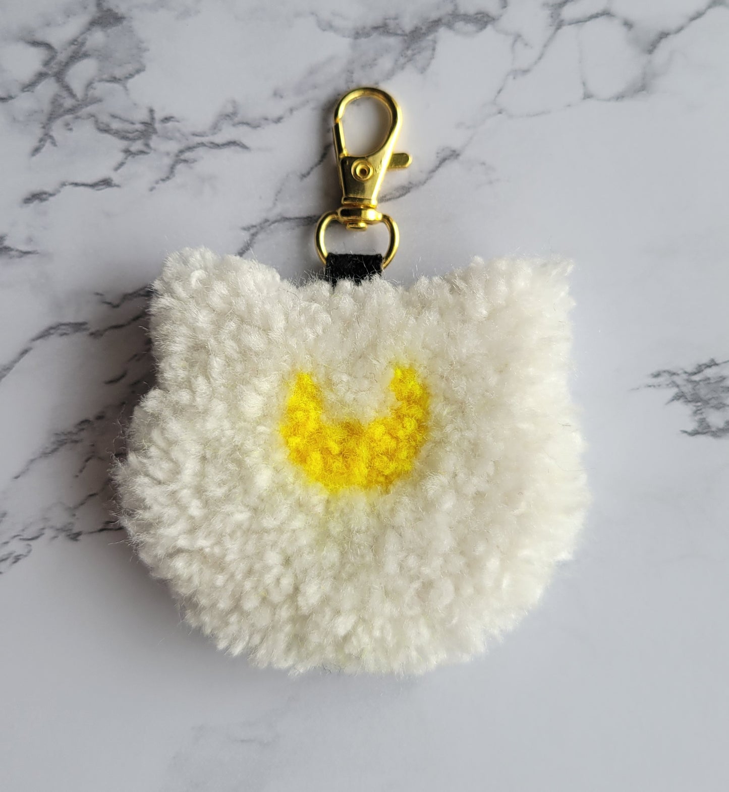 Cat Keychain Cresent Moon