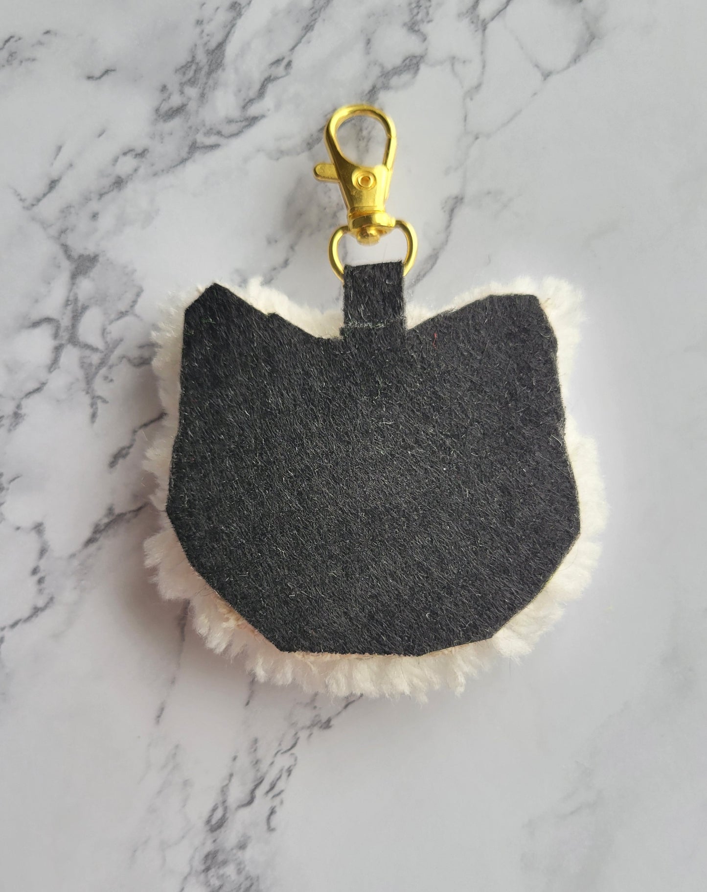 Cat Keychain Cresent Moon