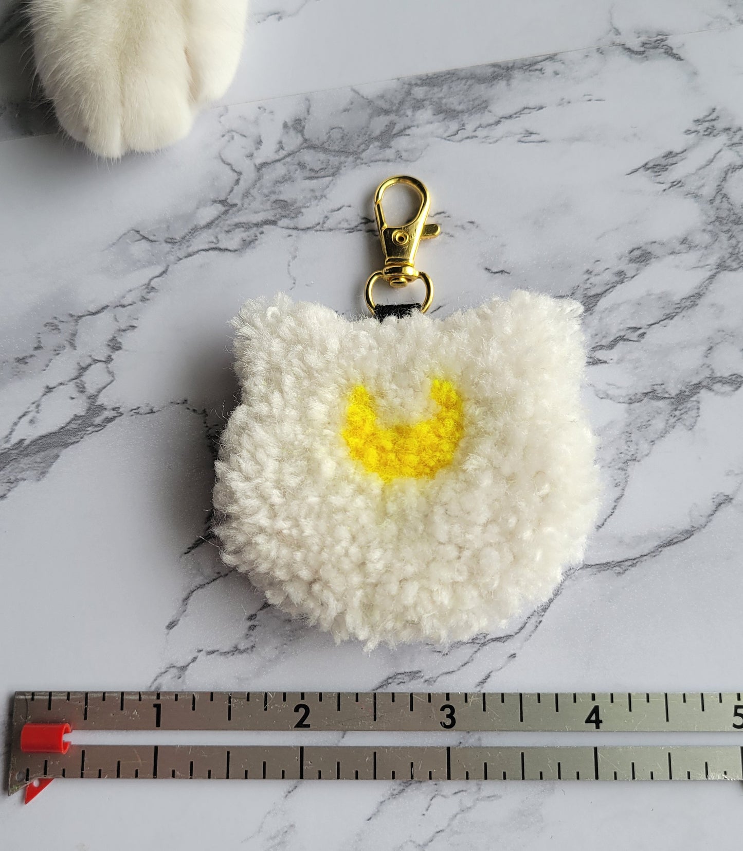 Cat Keychain Cresent Moon