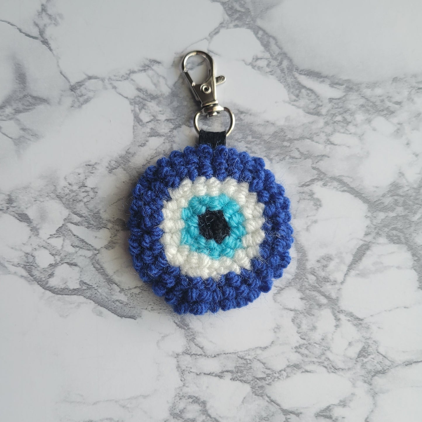 Evil Eye Keychain, Punch Needle keychain