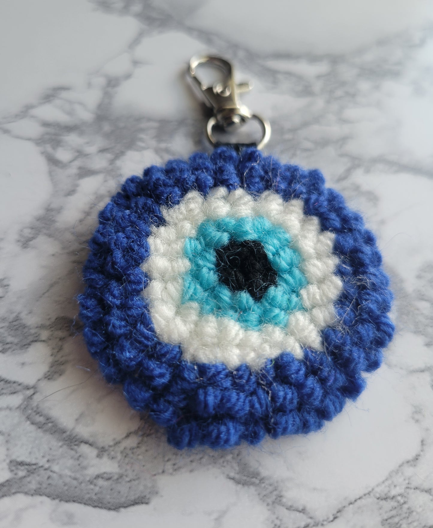 Evil Eye Keychain, Punch Needle keychain