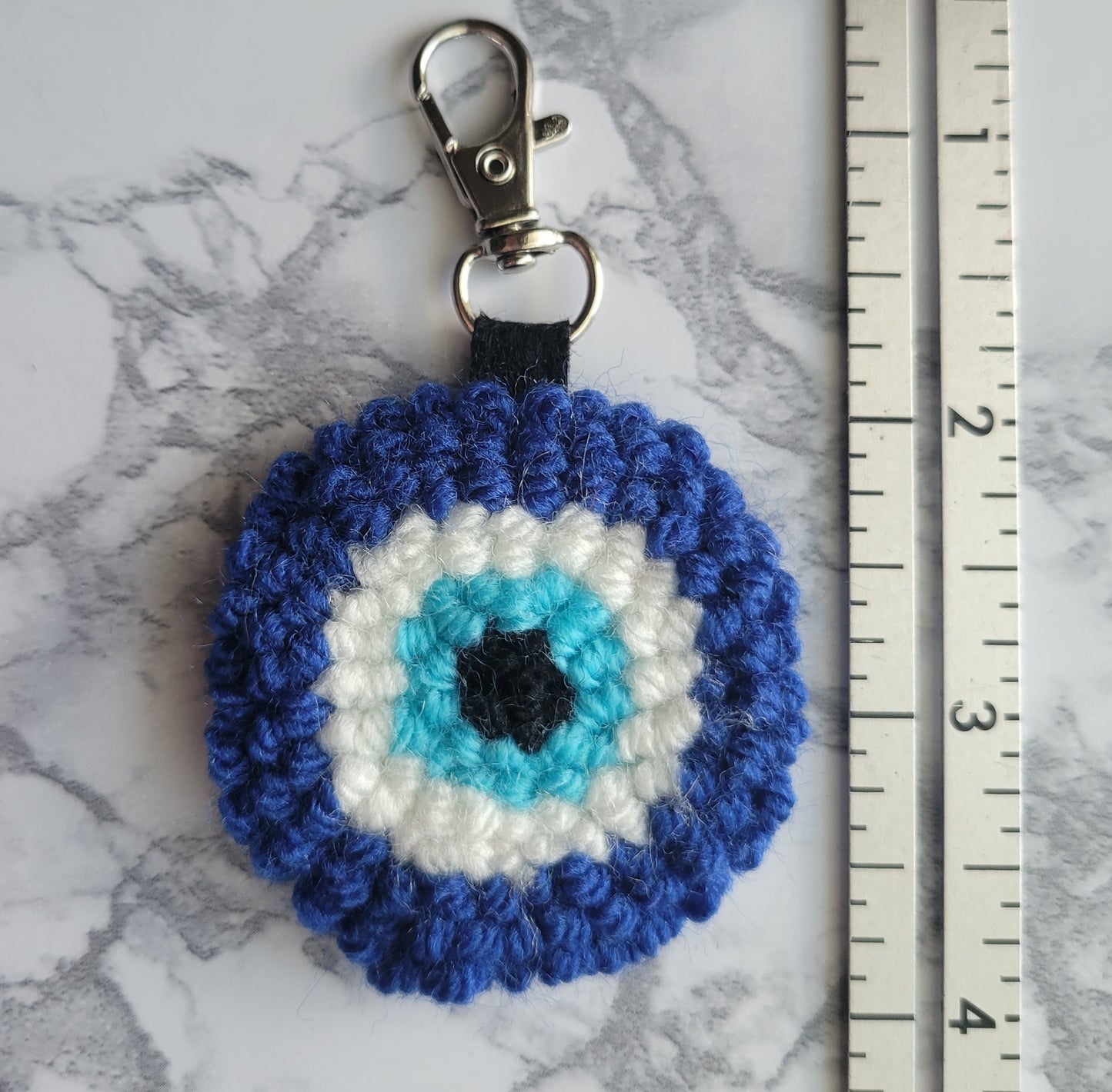 Evil Eye Keychain, Punch Needle keychain