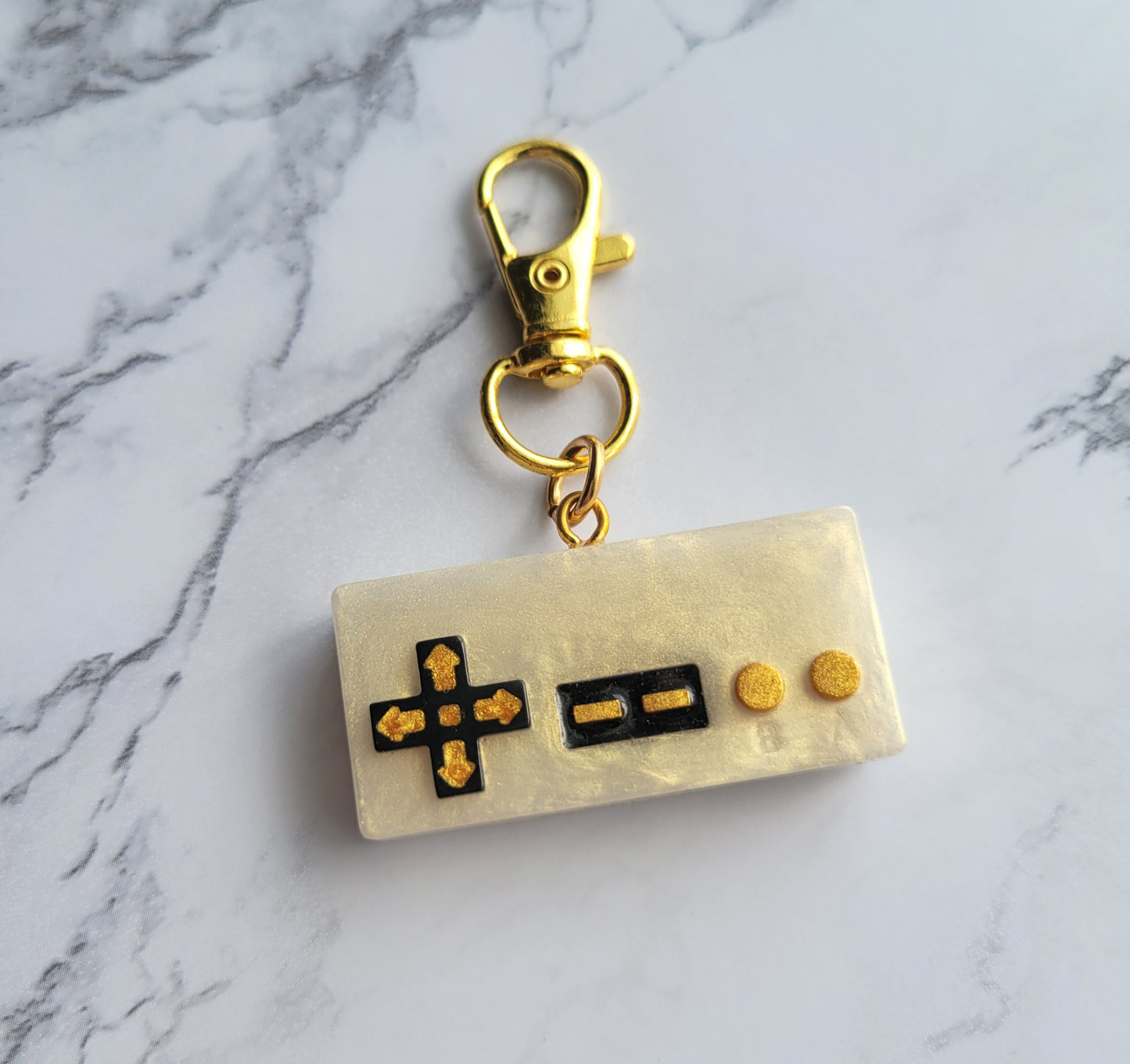 Gamer Keychain, White