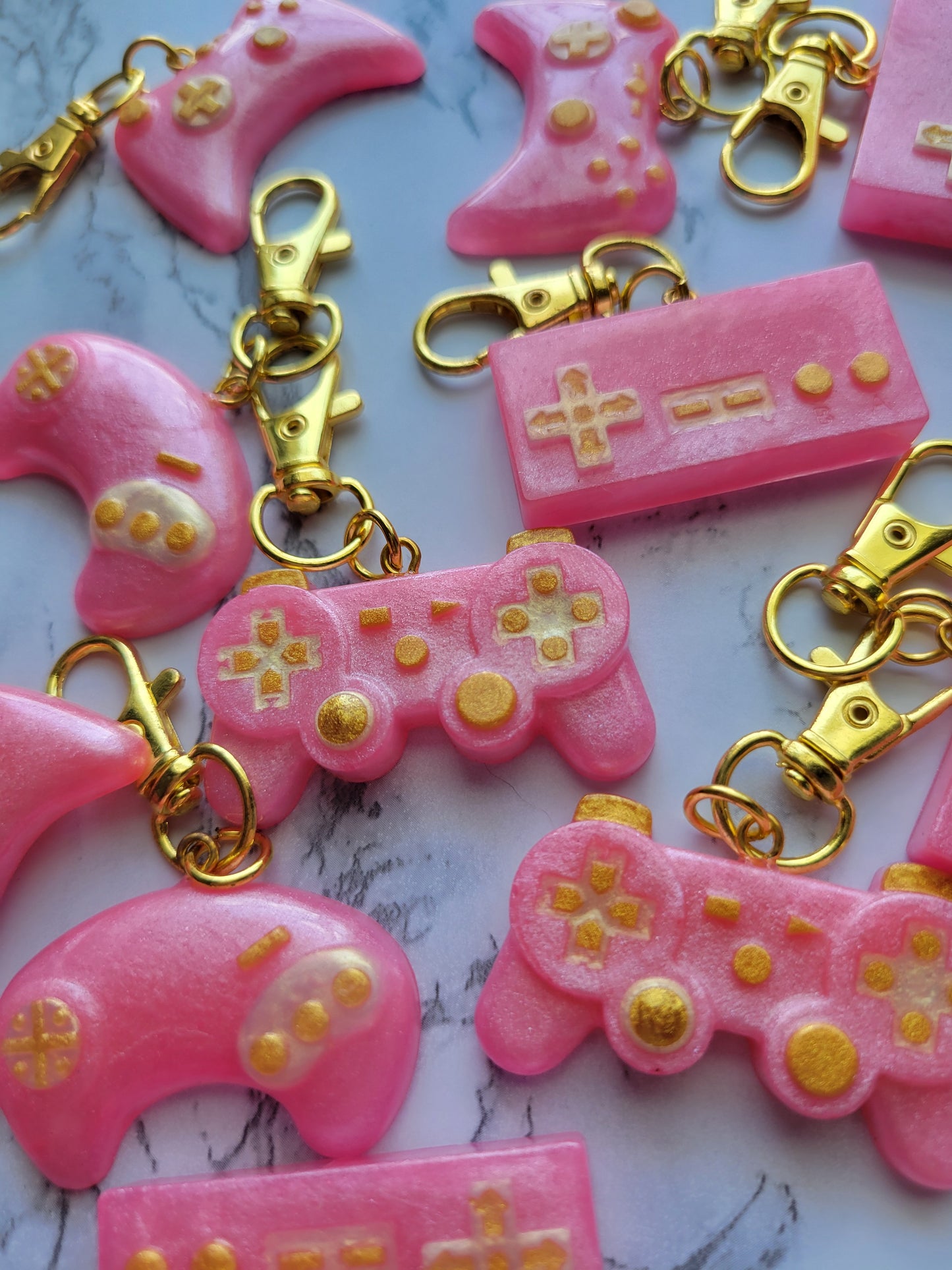 Gamer Keychain, Pink