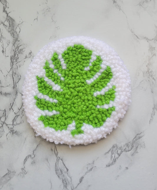 Mug Rug, Big Green Leaf