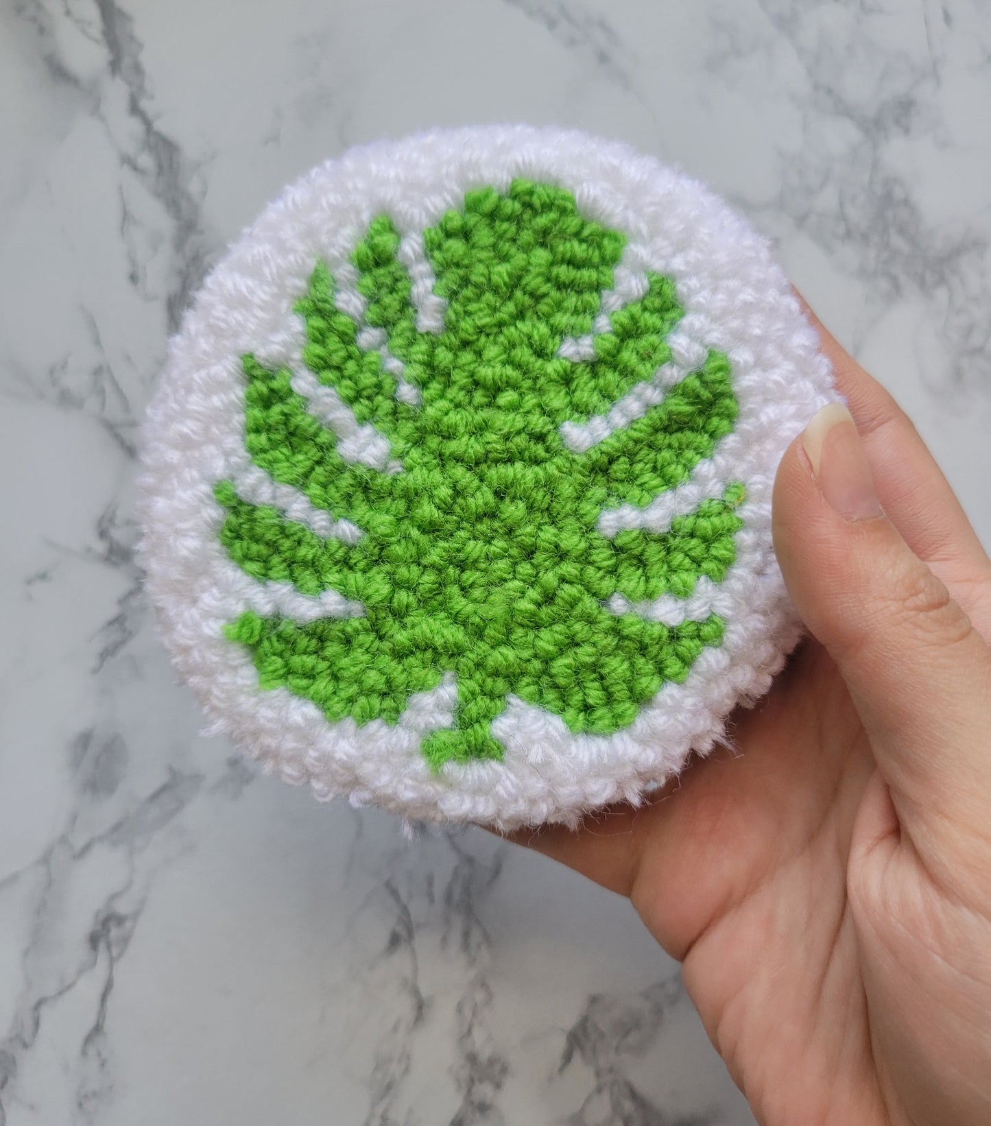 Mug Rug, Big Green Leaf