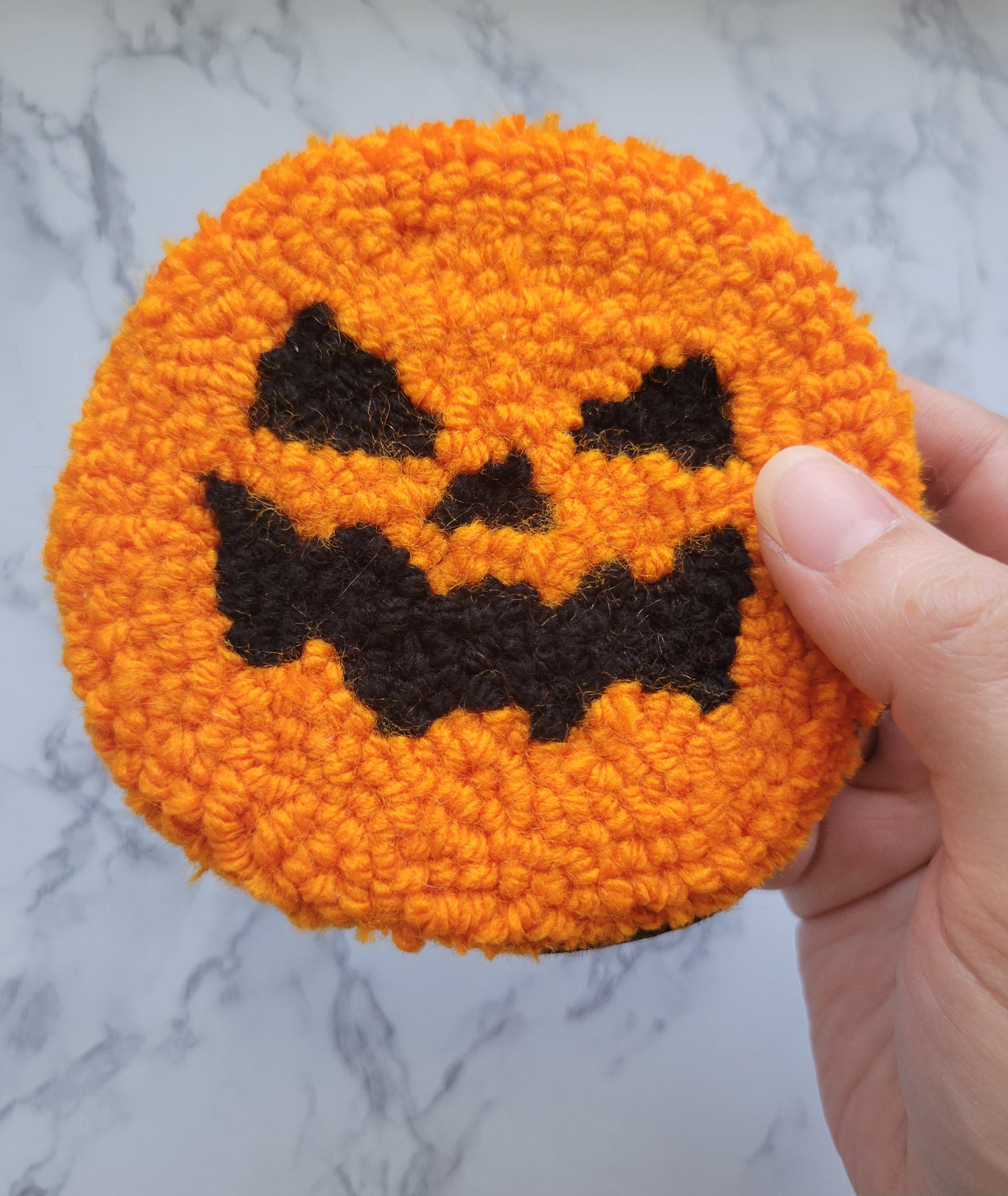 Mug Rug, Pumpkin Face